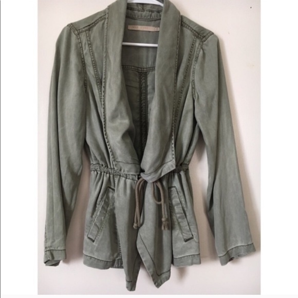 Max Jeans Olive Green Utility Drawstring Jacket M - Picture 3 of 4